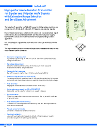 Thumbnail of document Data Sheet - IsoPAQ-60P High-Performance Isolation Transmitter